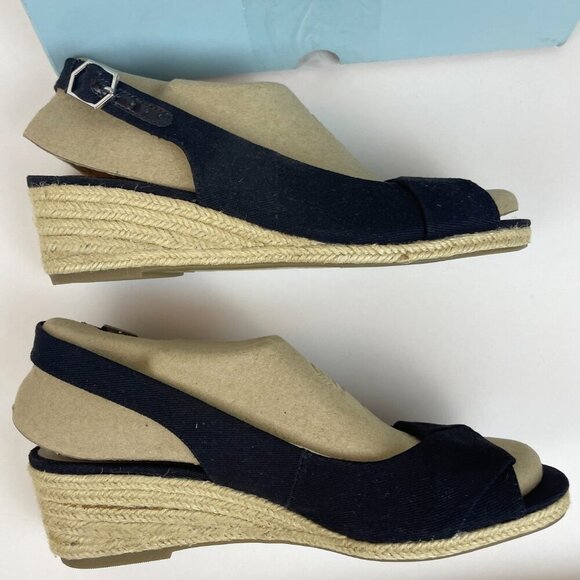 Lifestride socialite espadrille wedge sandal black Size 9 - Picture 3 of 9
